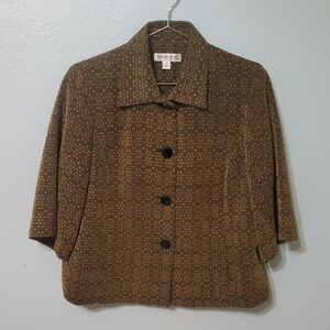 Coldwater Creek Brown Patterned Blazer